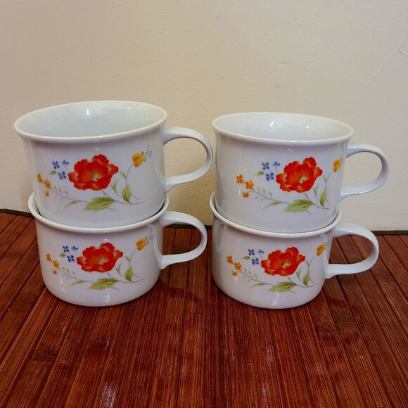 Set of 4 Vintage Hearthside Soup Mugs  Bake N Serve - Japan - Picture 2 of 7